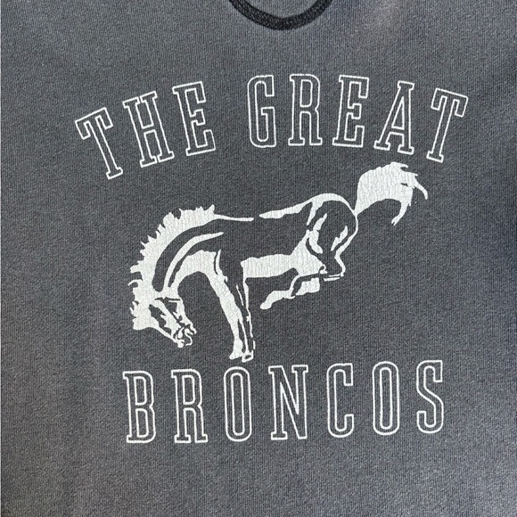 The Great. League Bucking Bronco Sweatshirt In Washed Grey Size 3 - Picture 5 of 7